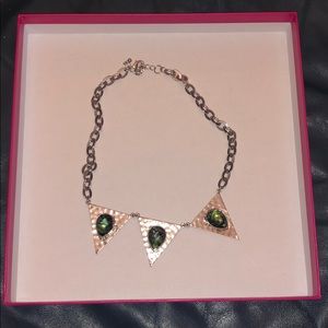 Green and Silver Statement Necklace